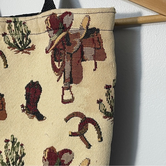 Equestrian Tapestry Tote Handbag‎ - Picture 3 of 8